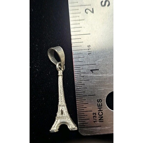Eiffel Tower Silver Charm Paris Love 925 - Picture 6 of 7